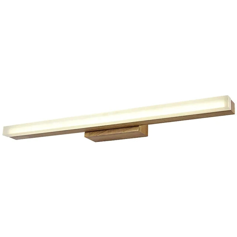 Arisha Modern Minimalist Linear Wooden Wall Lamp, Wood/Walnut