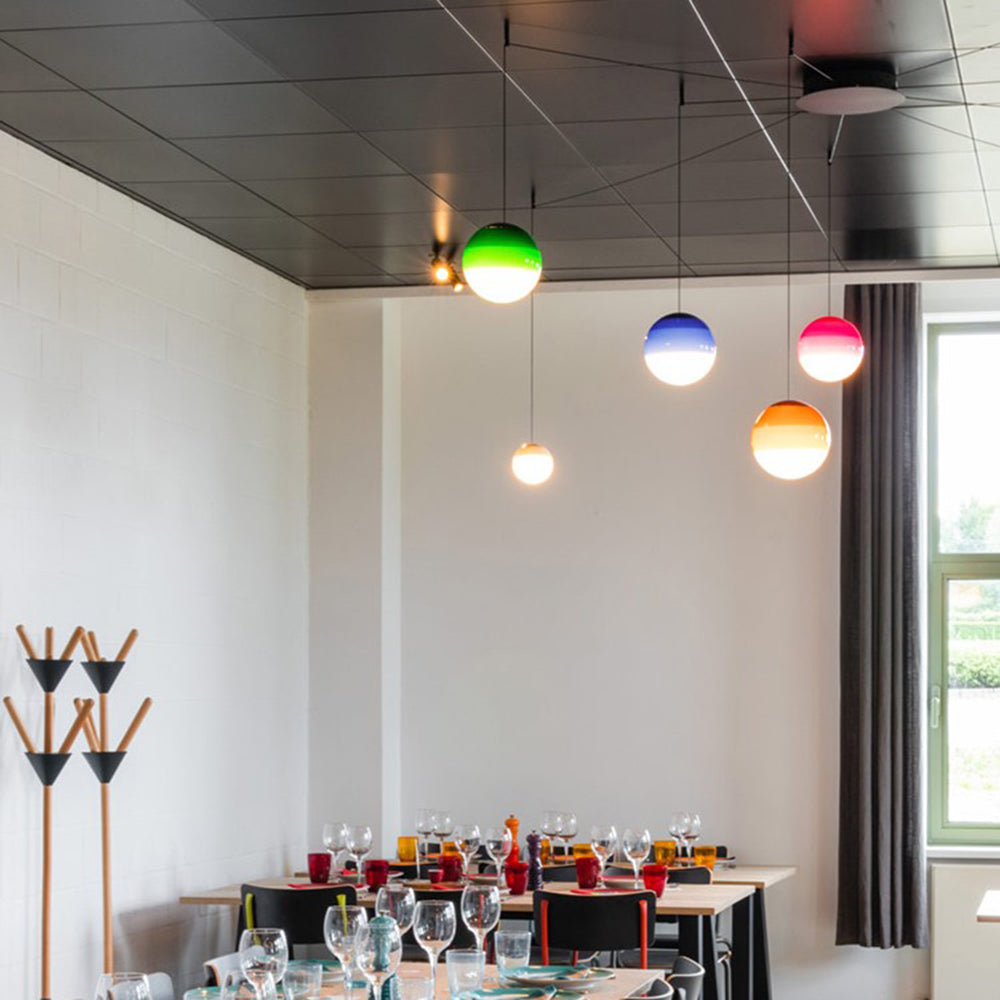 Valentina Contemporary Colorful Glass Bubble Pendant Light