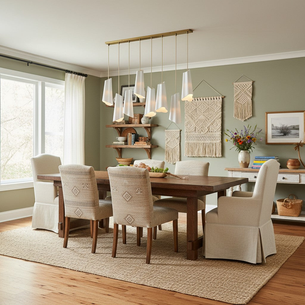 Slant Ceramic Multi-Light Pendant Light