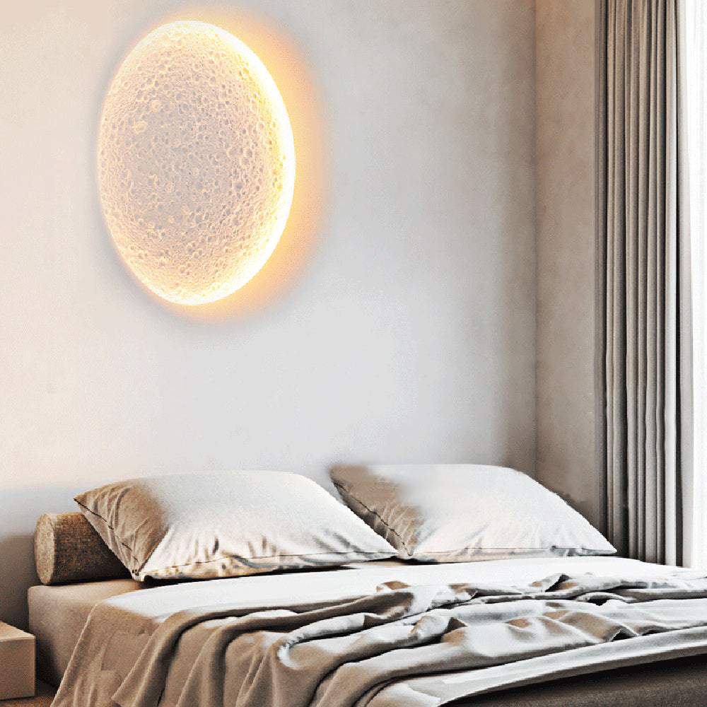 Elif Decorative Moon Metal Gypsum Wall Lamp