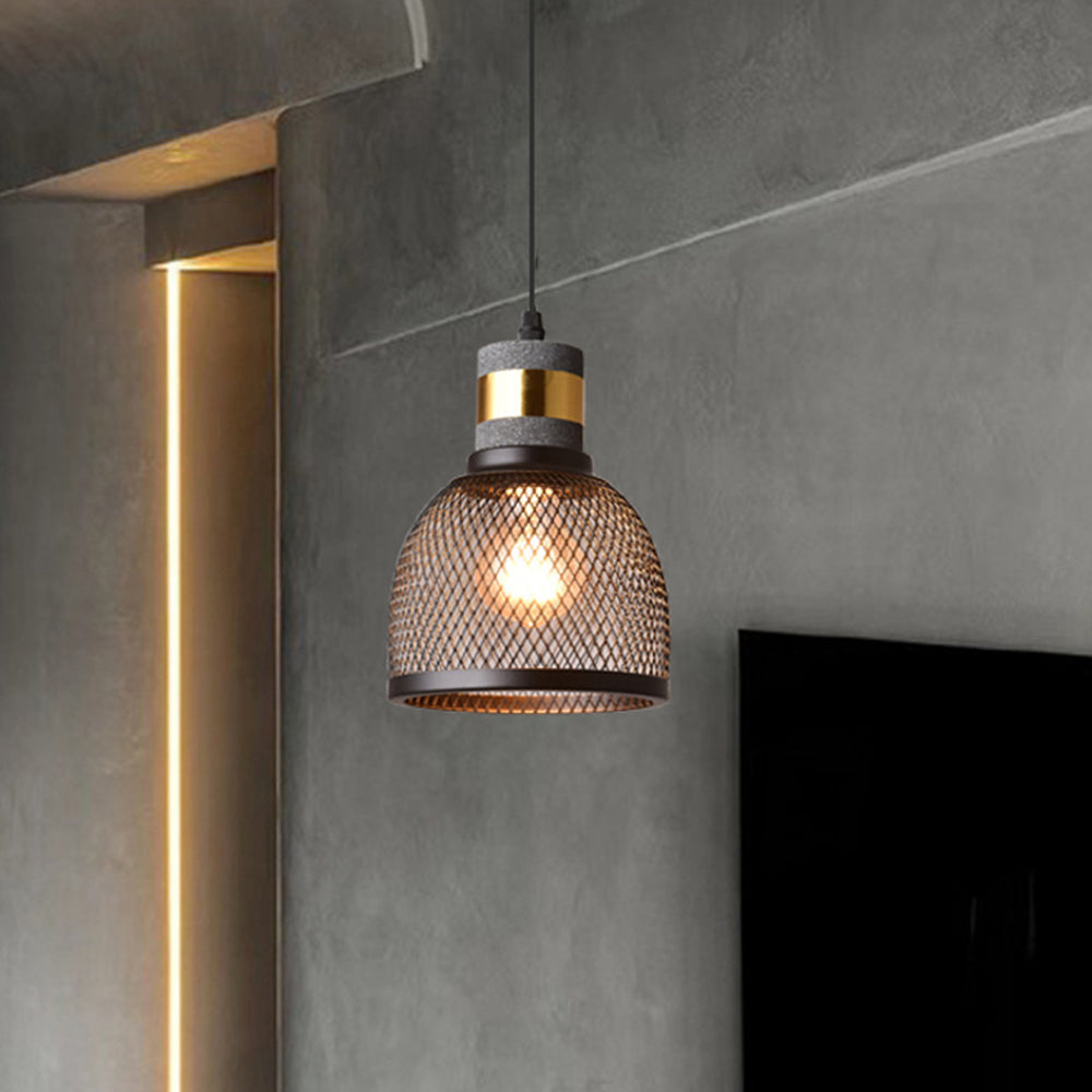 Arisha Industrial Cylindrical Pendant Light, Cement Wabi-Sabi - Letslighting