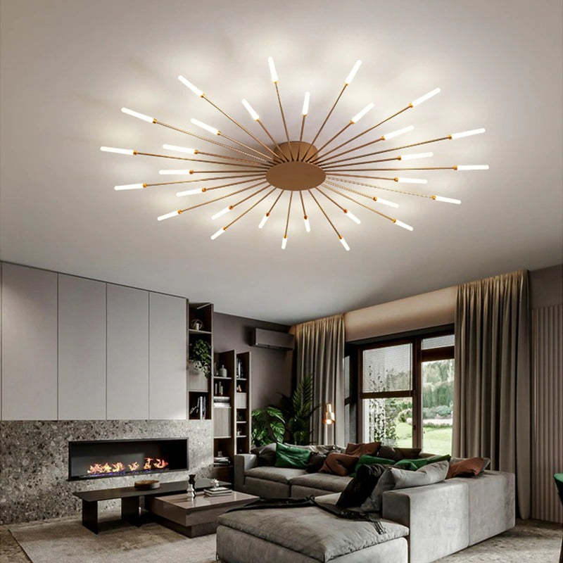 Arisha Fireworks Flush-Mount Ceiling Light Living Room - Letslighting