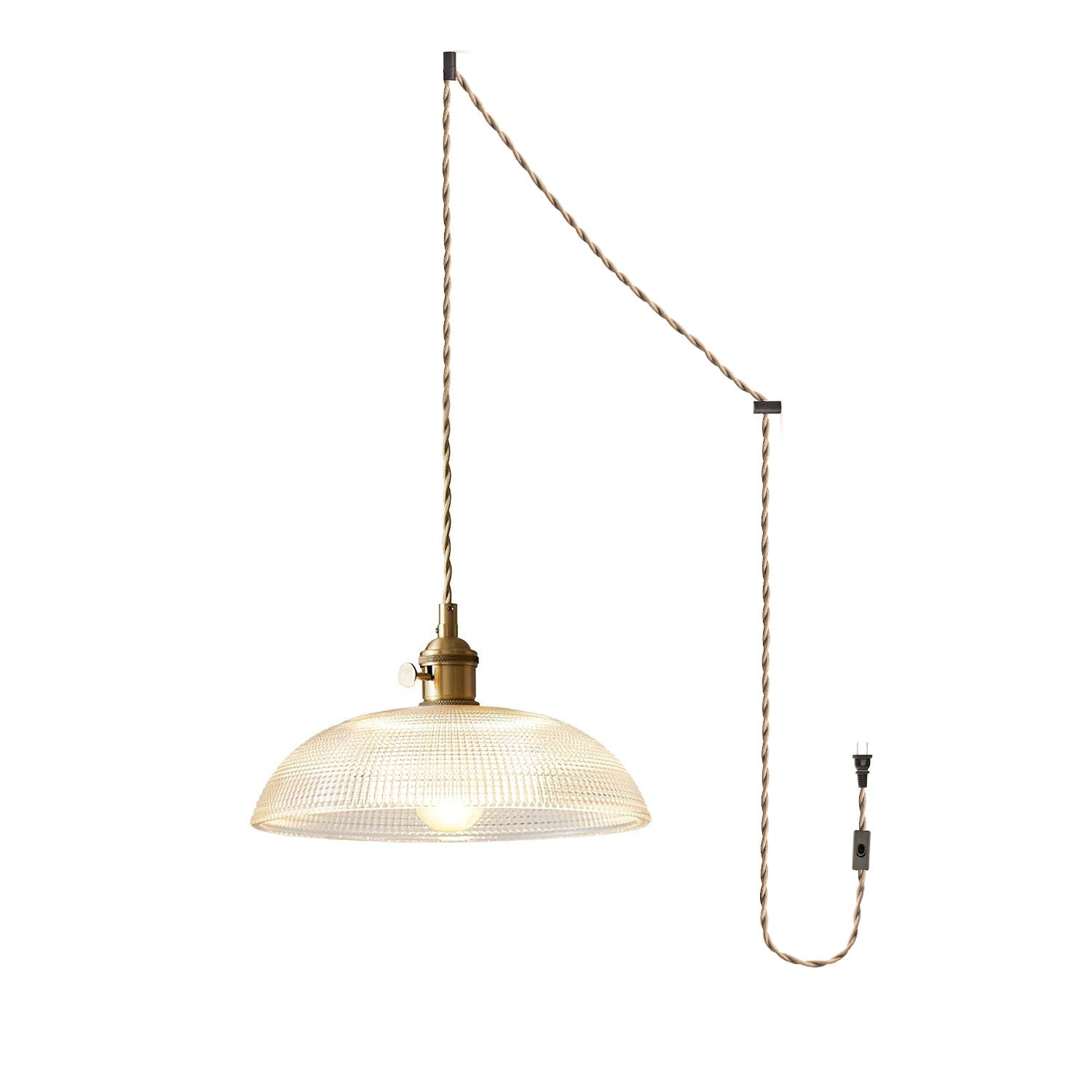 Calyra Brass & Glass Pendant Light - Letslighting