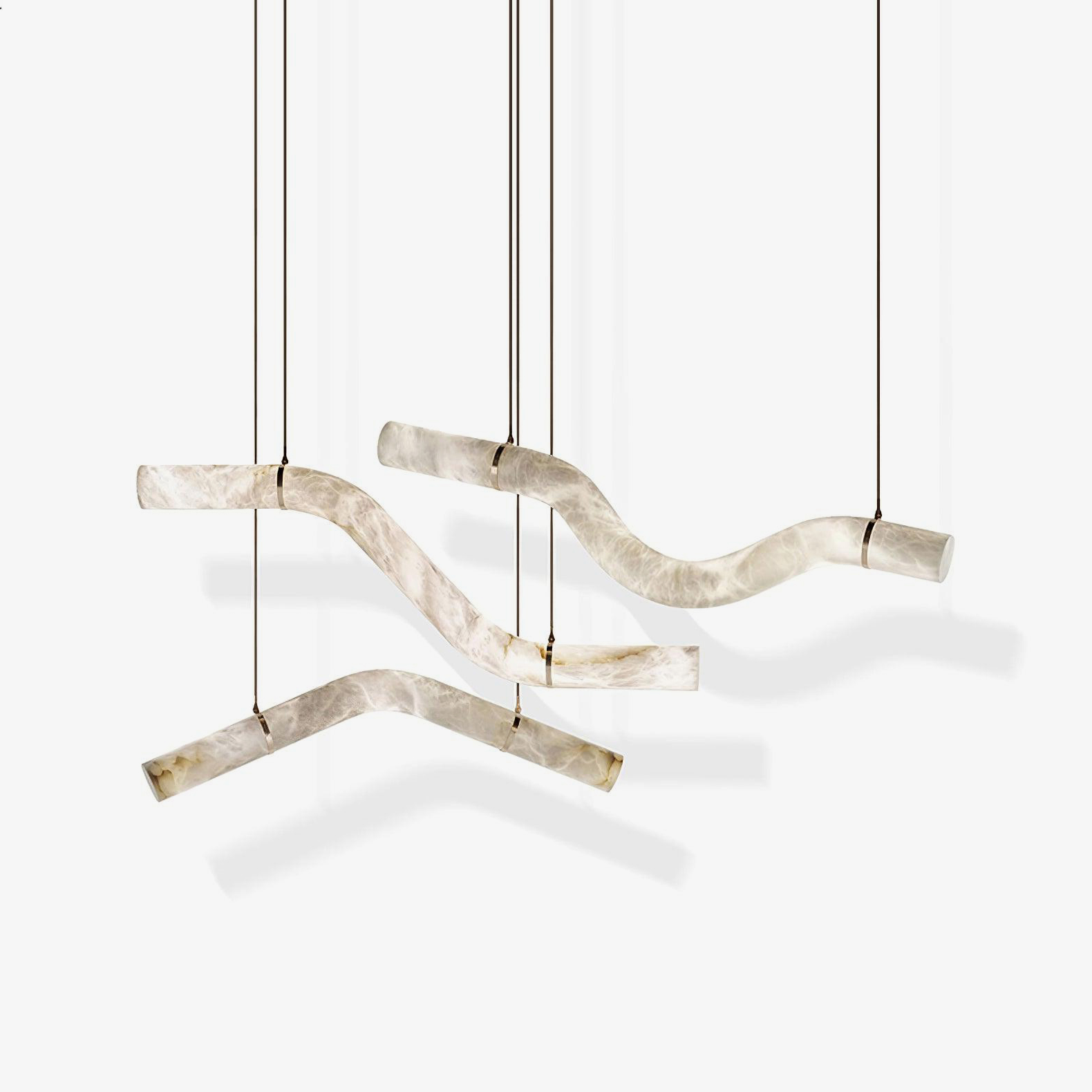 Utalyra Curved Alabaster Pendant Light - Letslighting