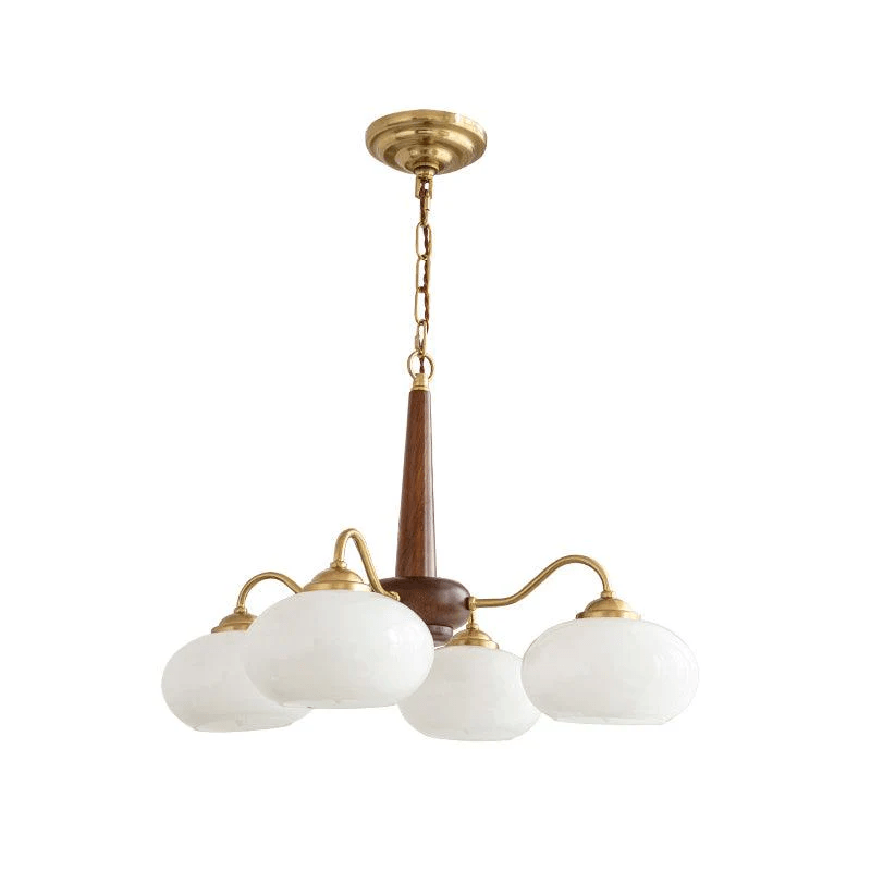 Lustra Pendant Lamp Persimmon Brass Glass Elegant - Letslighting