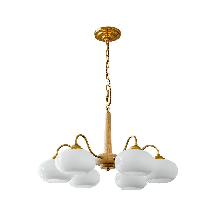 Lustra Pendant Lamp Persimmon Brass Glass Elegant - Letslighting