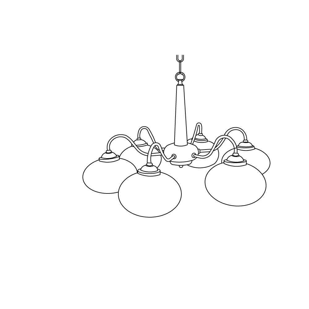 Lustra Pendant Lamp Persimmon Brass Glass Elegant - Letslighting