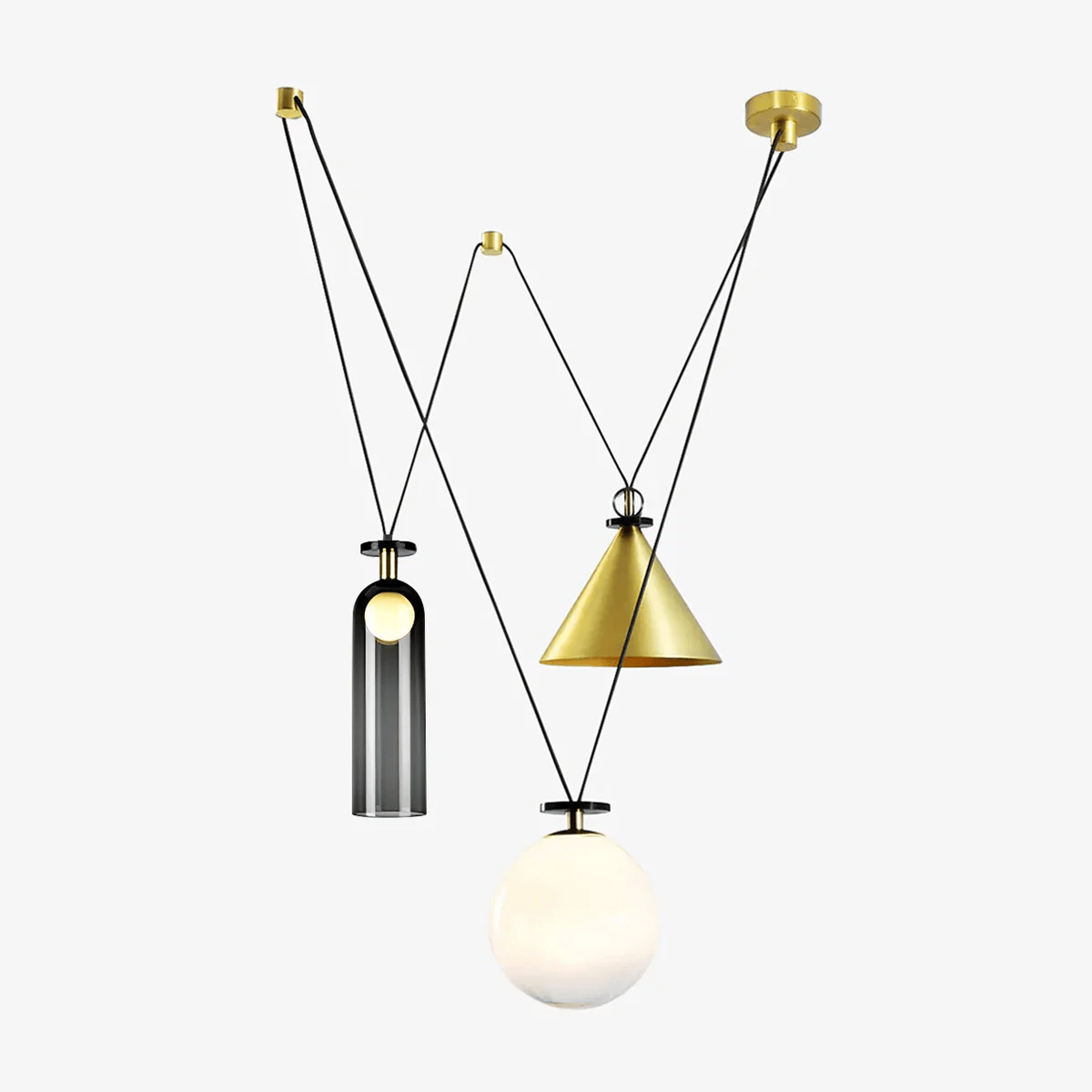 Lustra Chandelier Geometric Shape Art - Letslighting