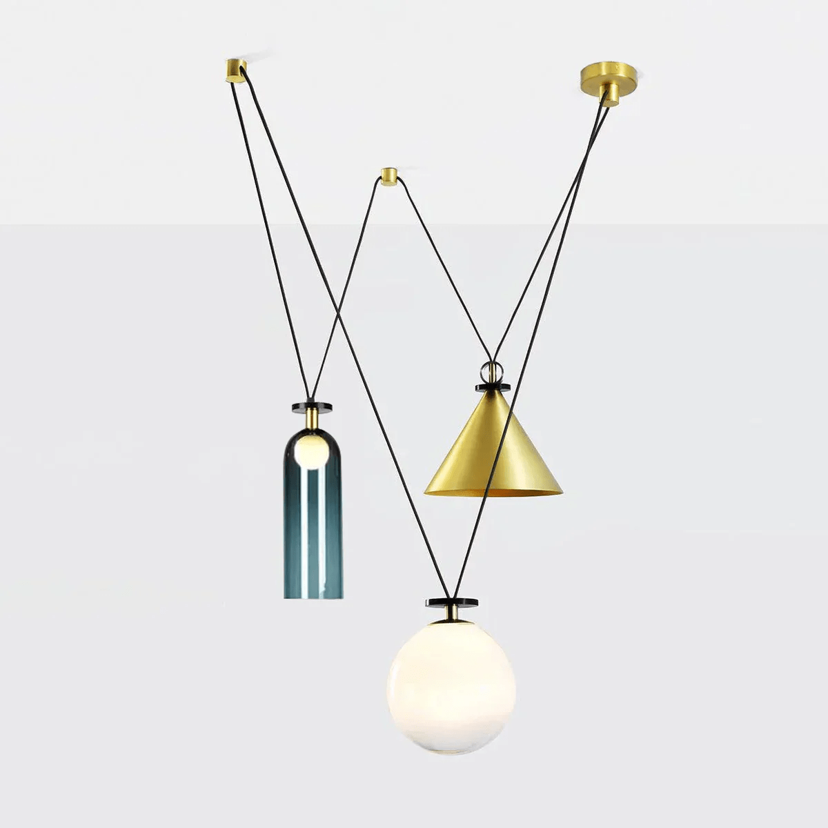 Lustra Chandelier Geometric Shape Art - Letslighting