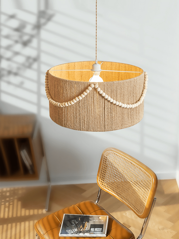 Ershaa Elegance Natural Beaded Boho Pendant Lamp - Letslighting