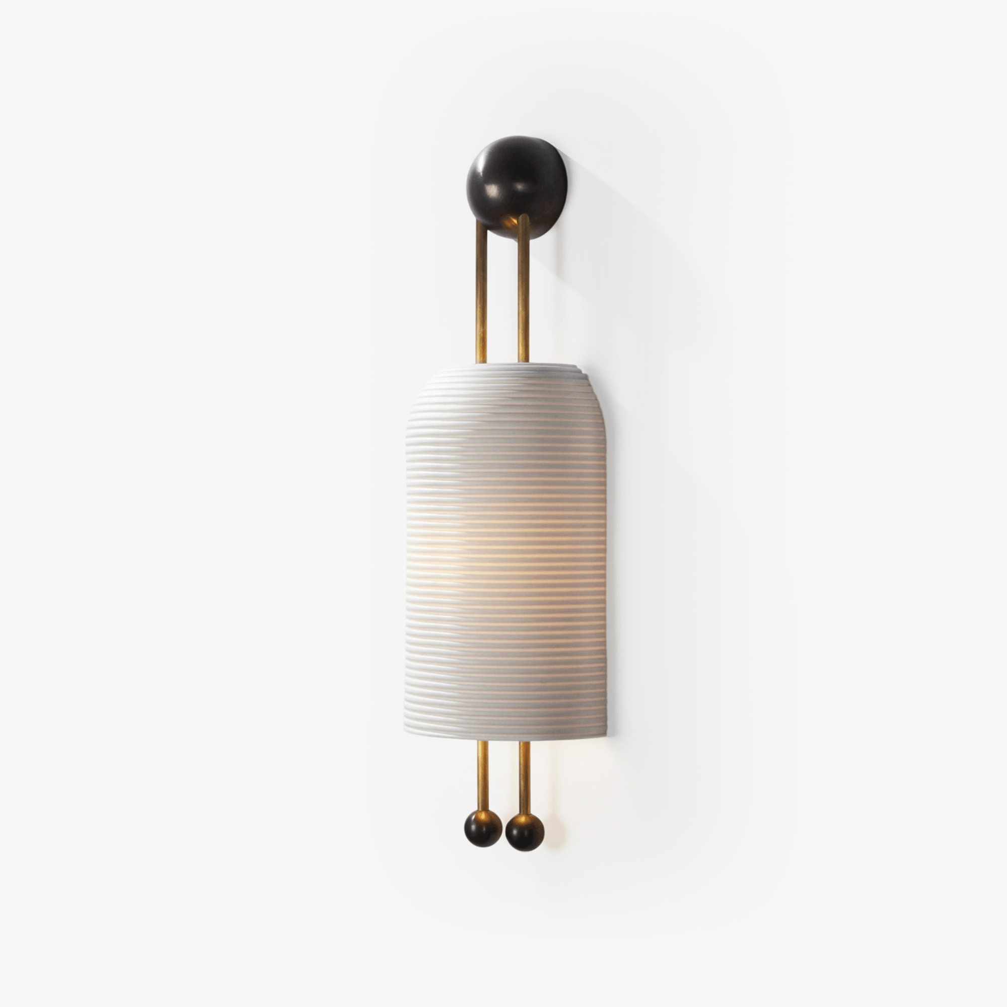 Lustra Wall Lamp Opal Glass Gold Rods - Letslighting