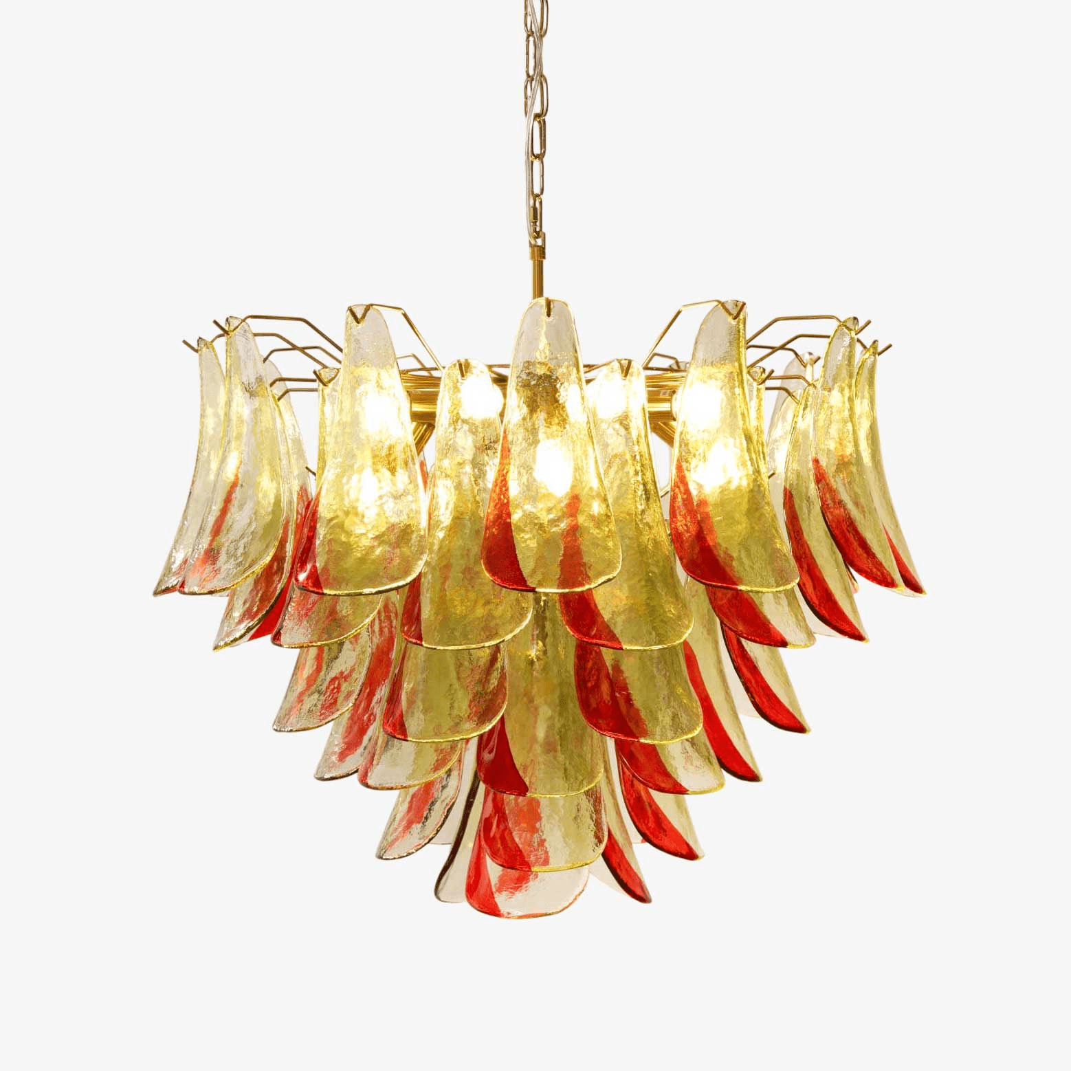 Aurora Chandelier Murano Glass Petal Elegant - Letslighting