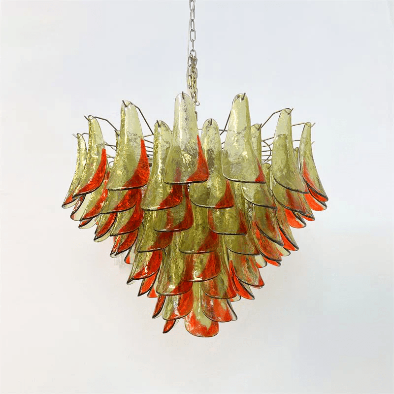 Aurora Chandelier Murano Glass Petal Elegant - Letslighting