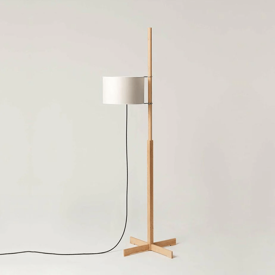 Torna Wood Fabric Floor Lamp - Letslighting