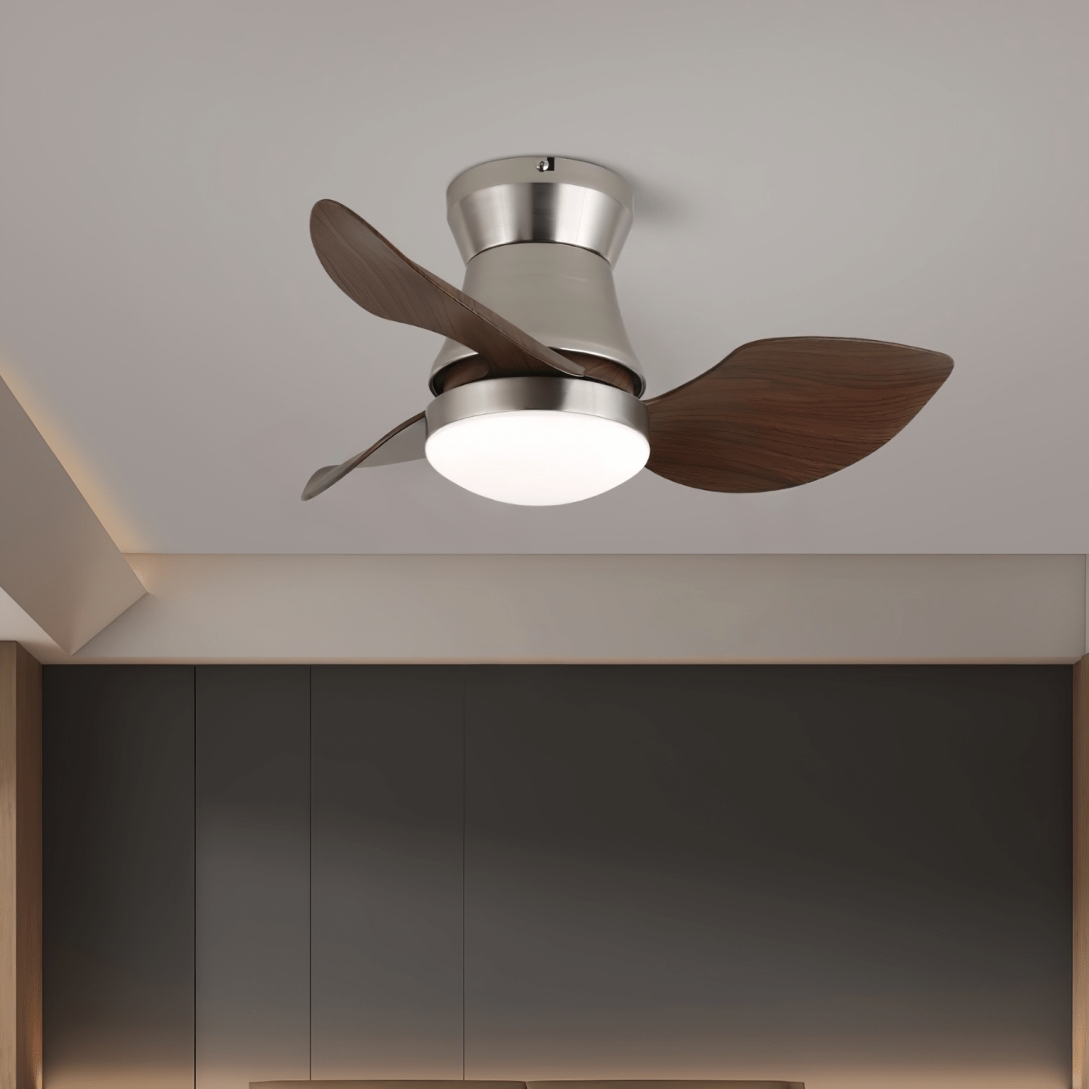 Kaelen Modern Wood Ceiling Fan Light - Letslighting