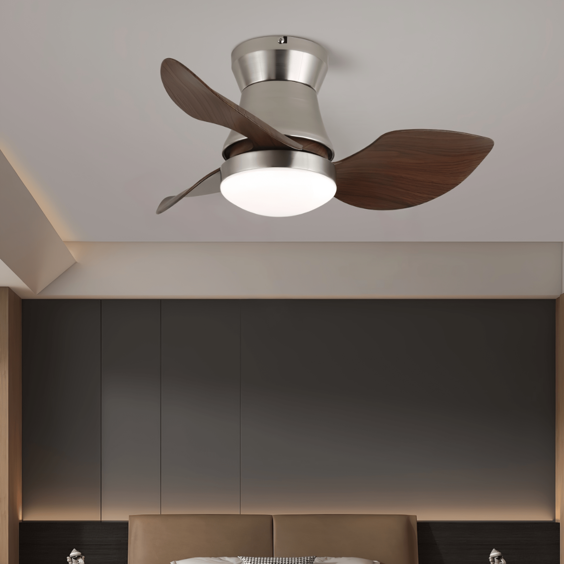 Kaelen Modern Wood Ceiling Fan Light - Letslighting