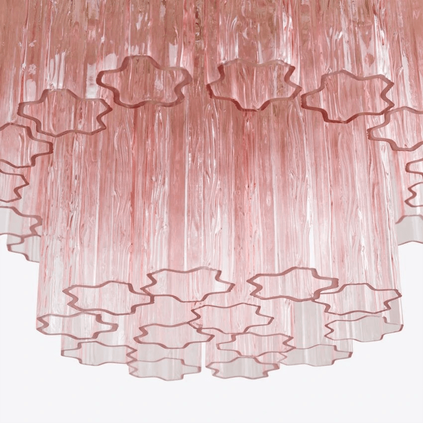 Aurora Chandelier Four Tier Fluted Glass - Letslighting
