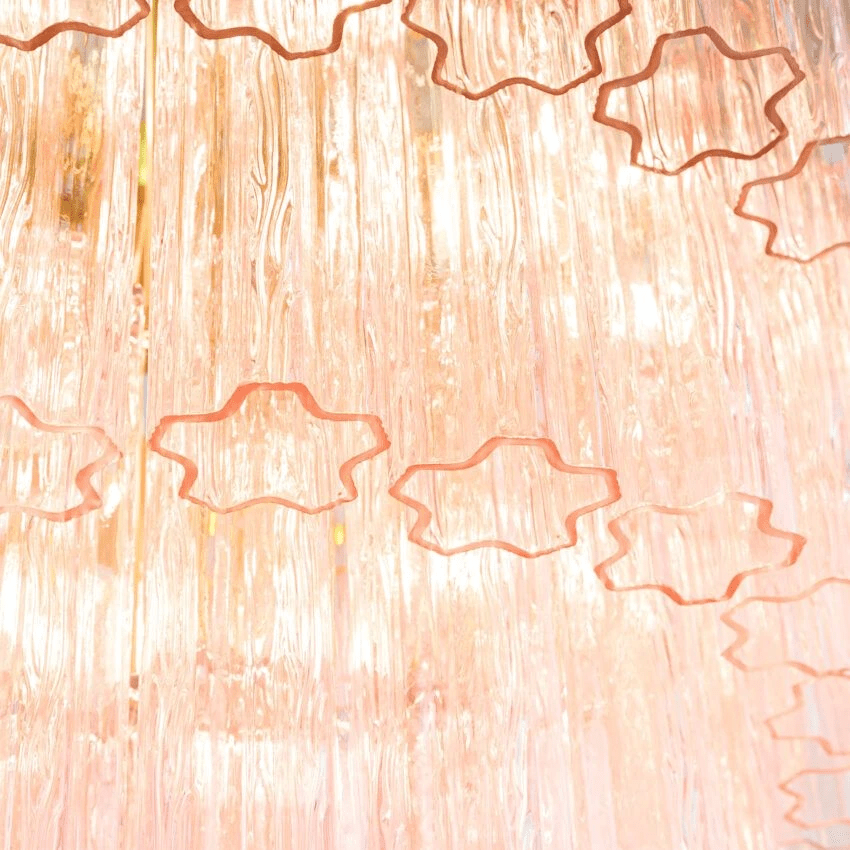 Aurora Chandelier Four Tier Fluted Glass - Letslighting