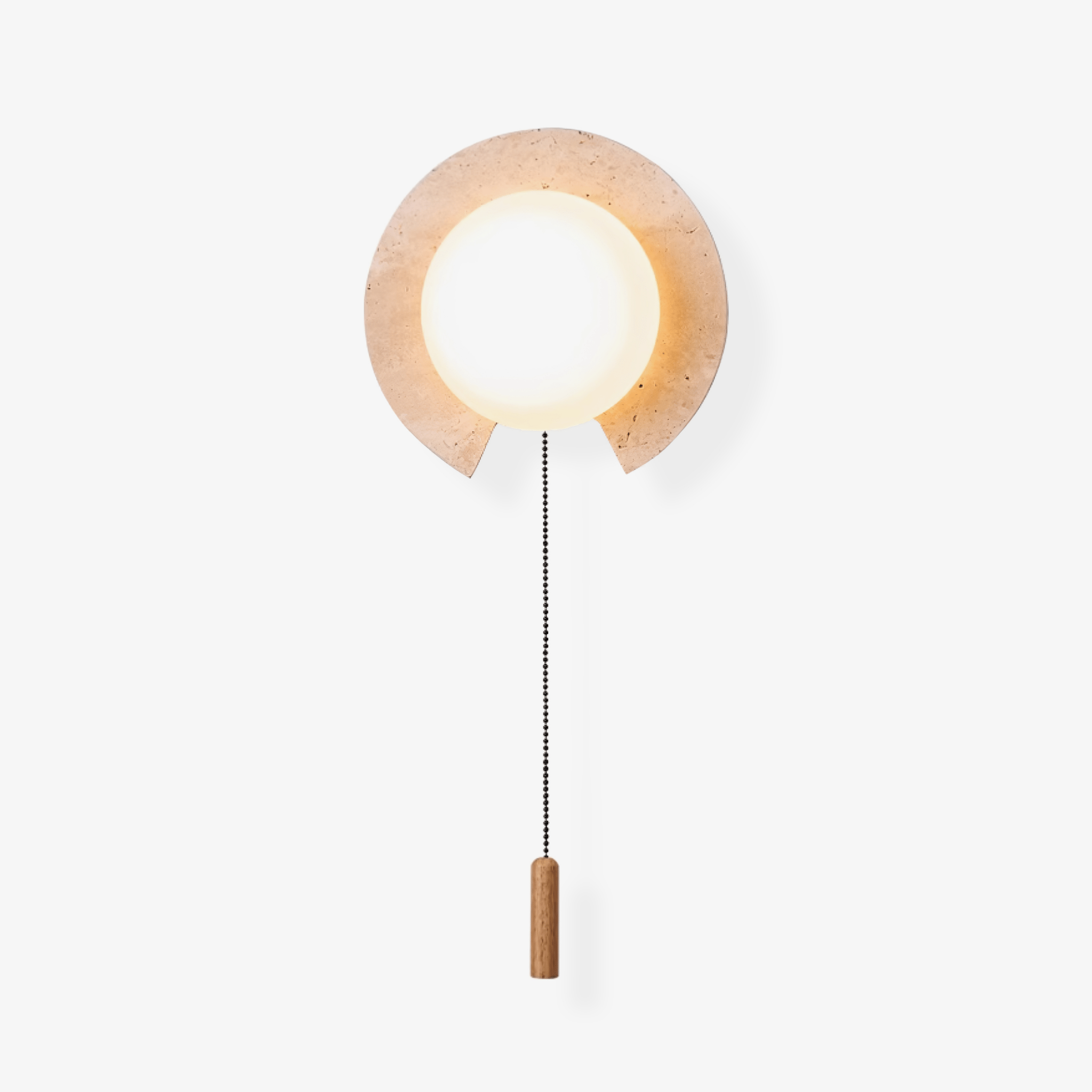 Zamaryra Semi-Circular Travertine Wall Light - Letslighting