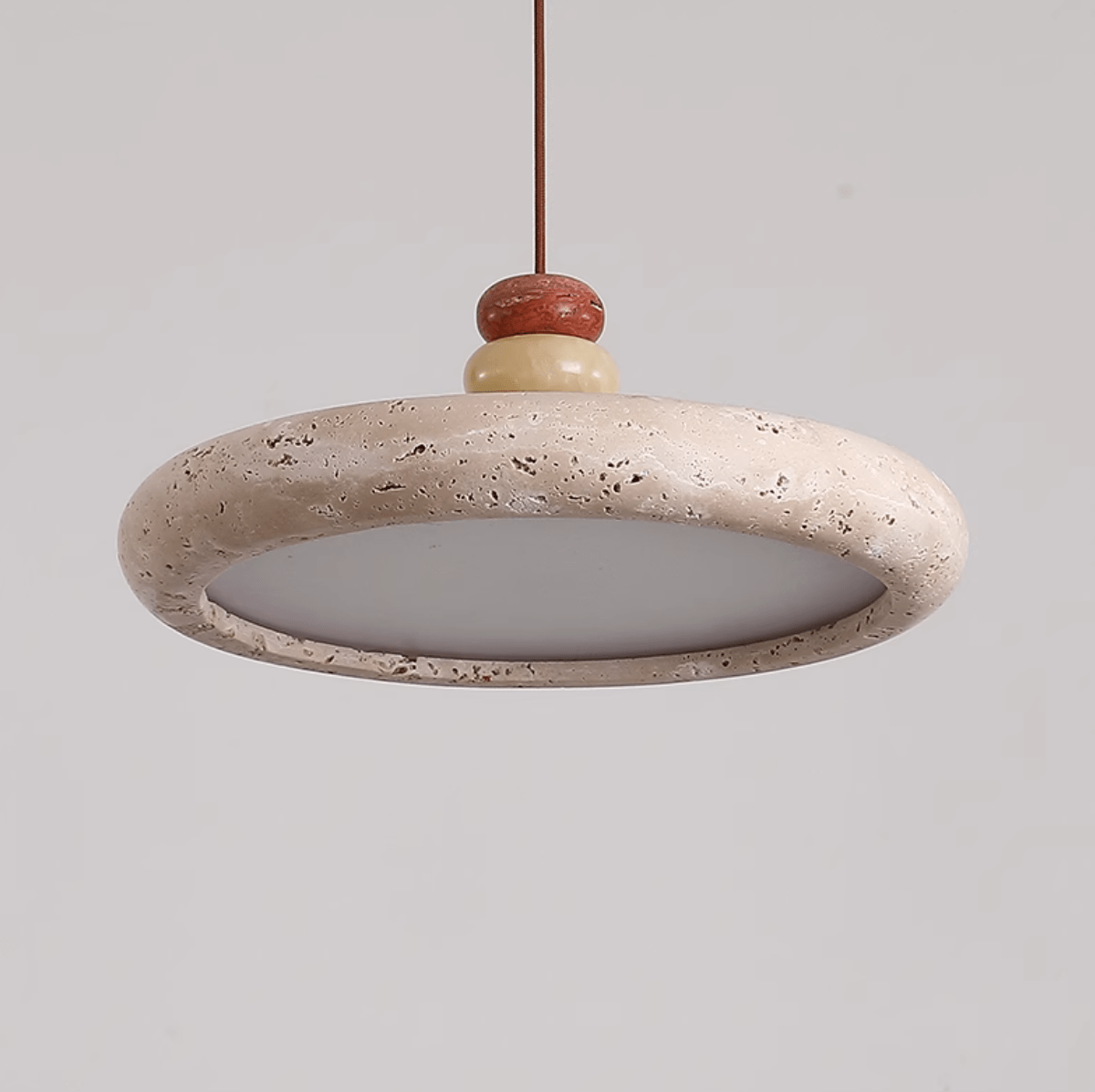 Cuvarora Disc Travertine Pendant Light - Letslighting