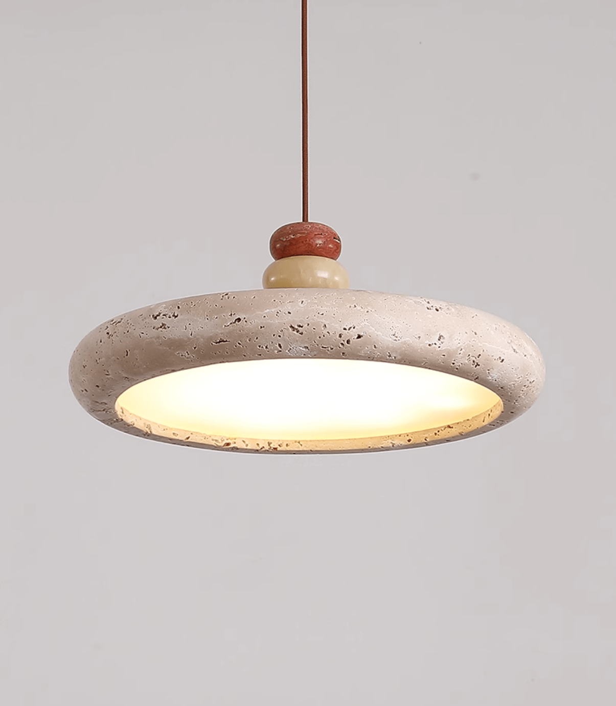 Cuvarora Disc Travertine Pendant Light - Letslighting