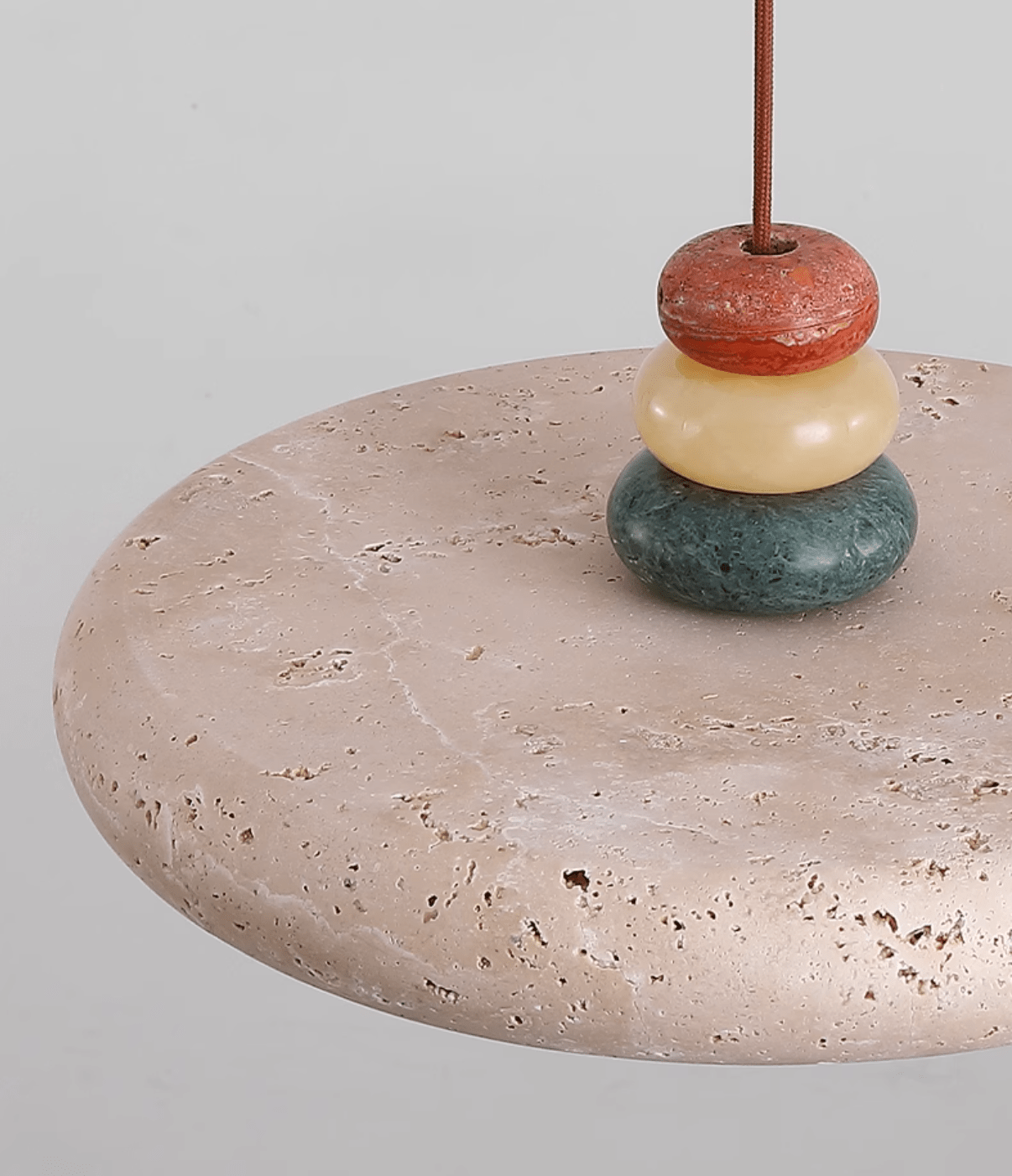 Cuvarora Disc Travertine Pendant Light - Letslighting