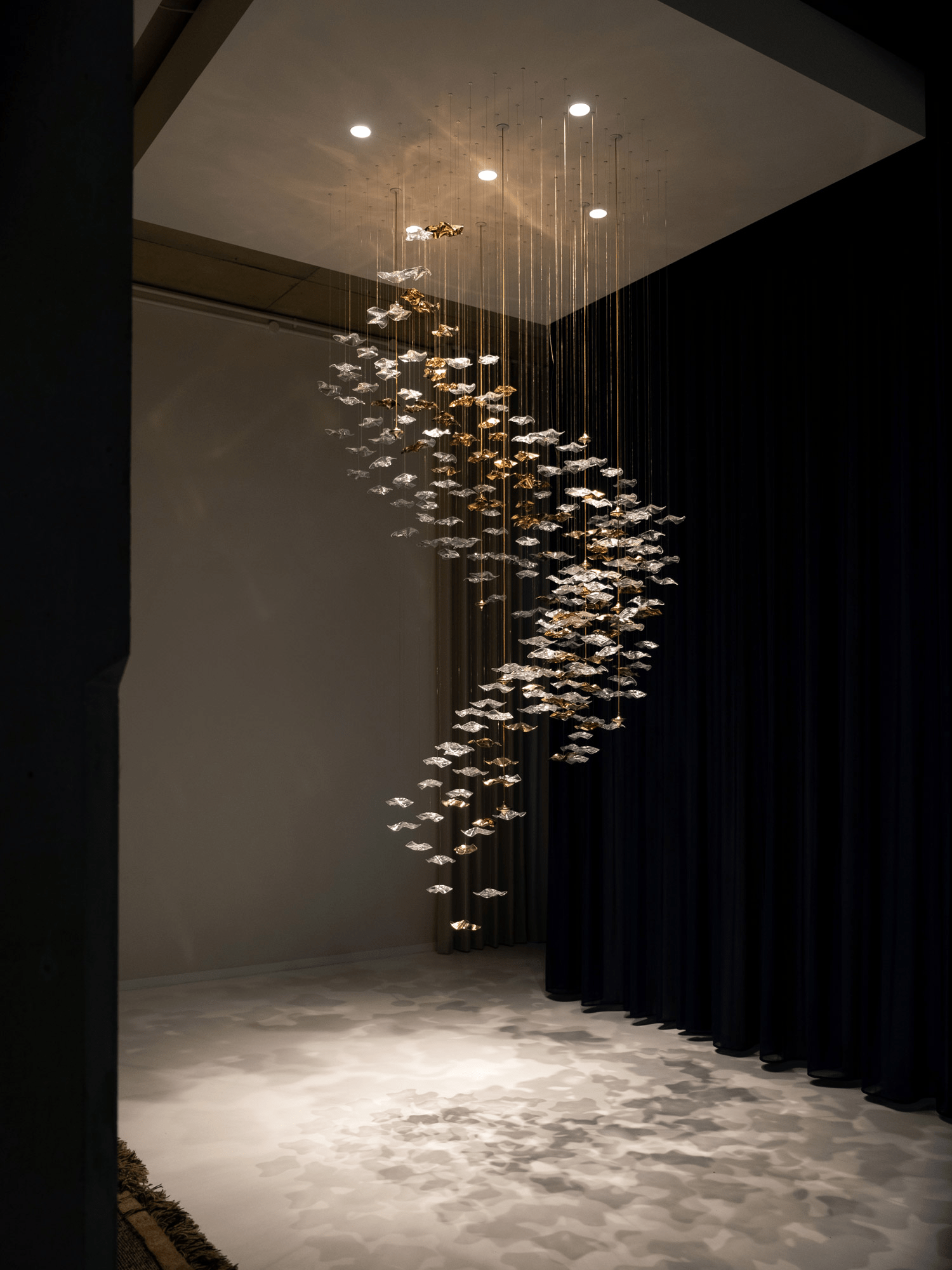 Nephele Crystal Leaf Chandelier - Letslighting