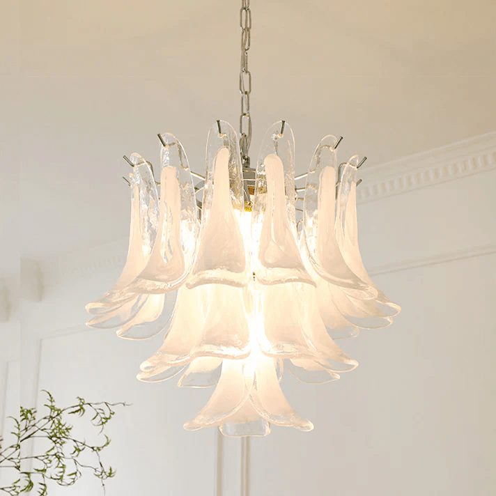 Aurora Chandelier Murano Glass Petals Vintage - Letslighting