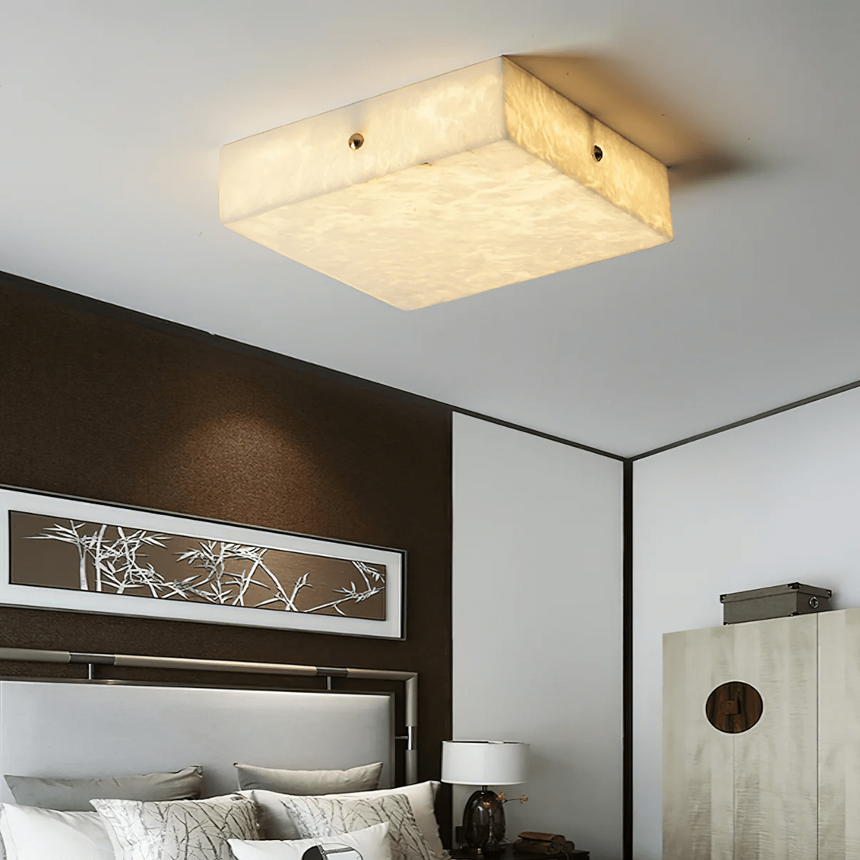 Vephaeth Minimalist Alabaster Ceiling Light - Letslighting