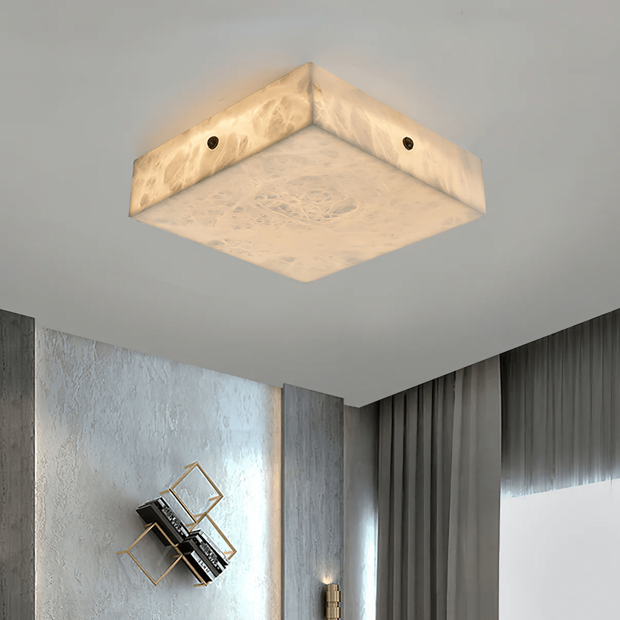 Vephaeth Minimalist Alabaster Ceiling Light - Letslighting
