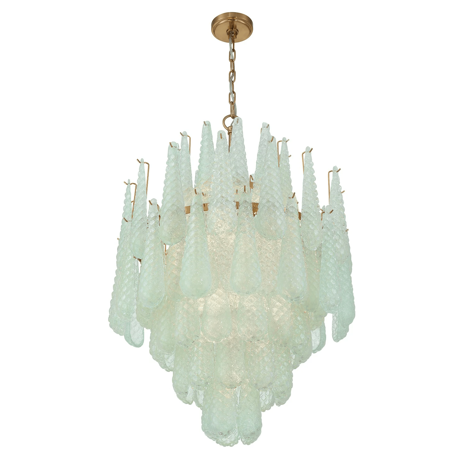 Aurora Chandelier Drop Textured Glass Elegant - Letslighting