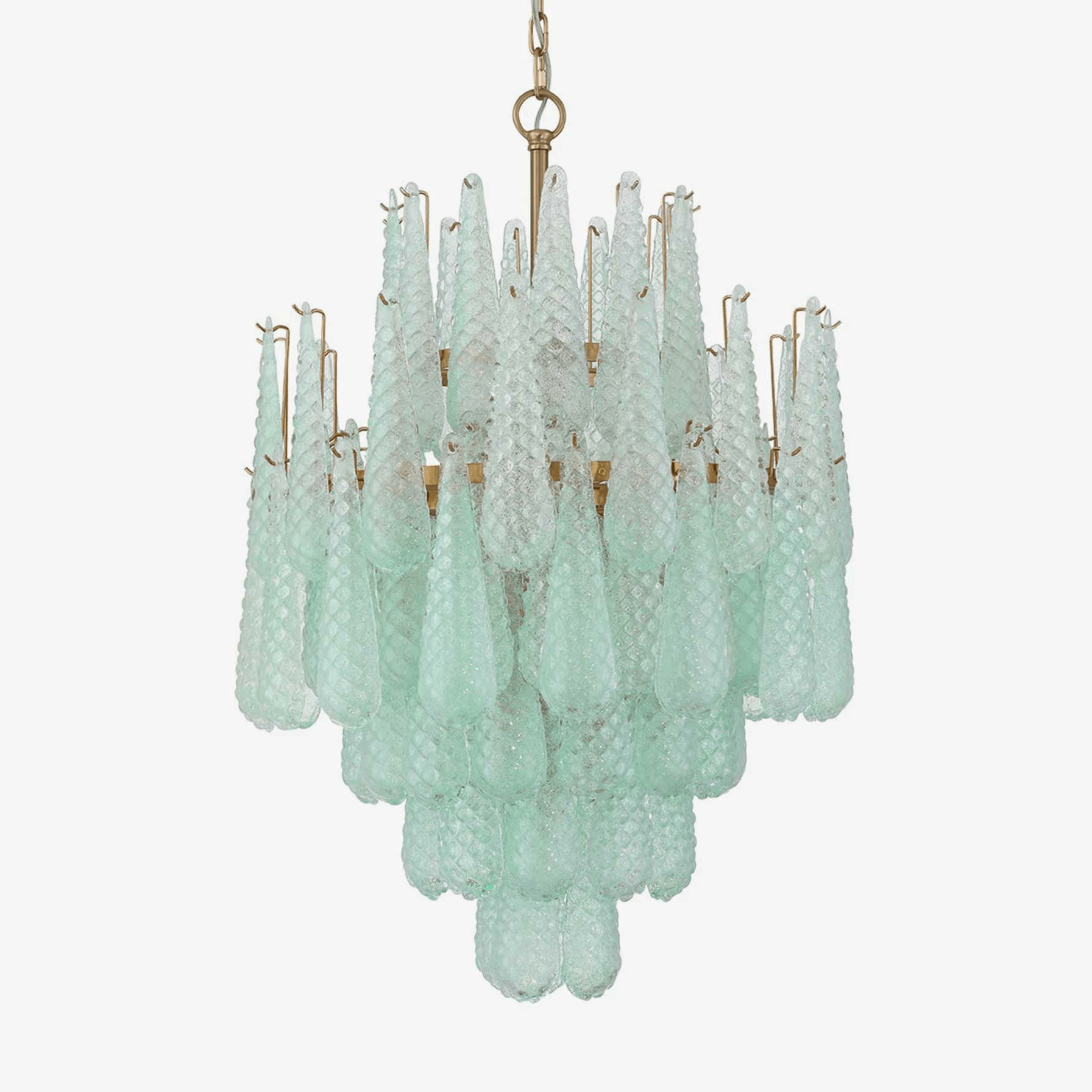 Aurora Chandelier Drop Textured Glass Elegant - Letslighting