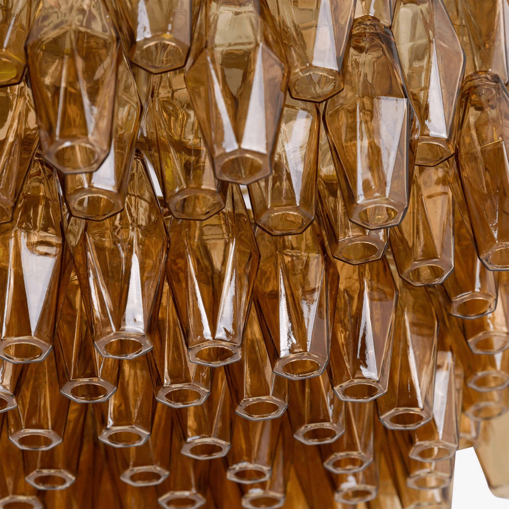 Aurora Chandelier Drum Amber Glass - Letslighting