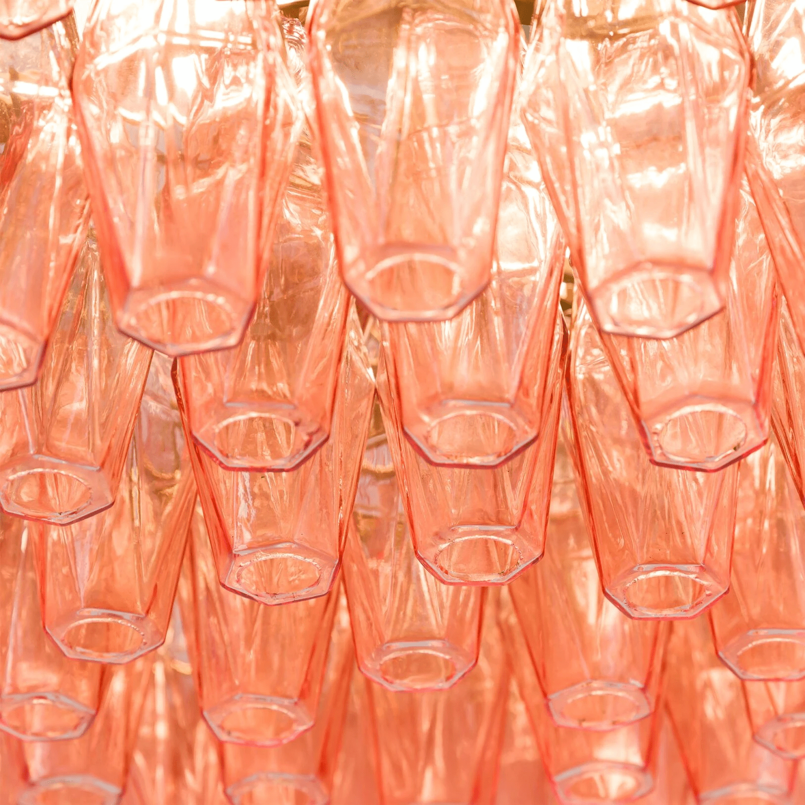 Aurora Chandelier Drum Amber Glass - Letslighting