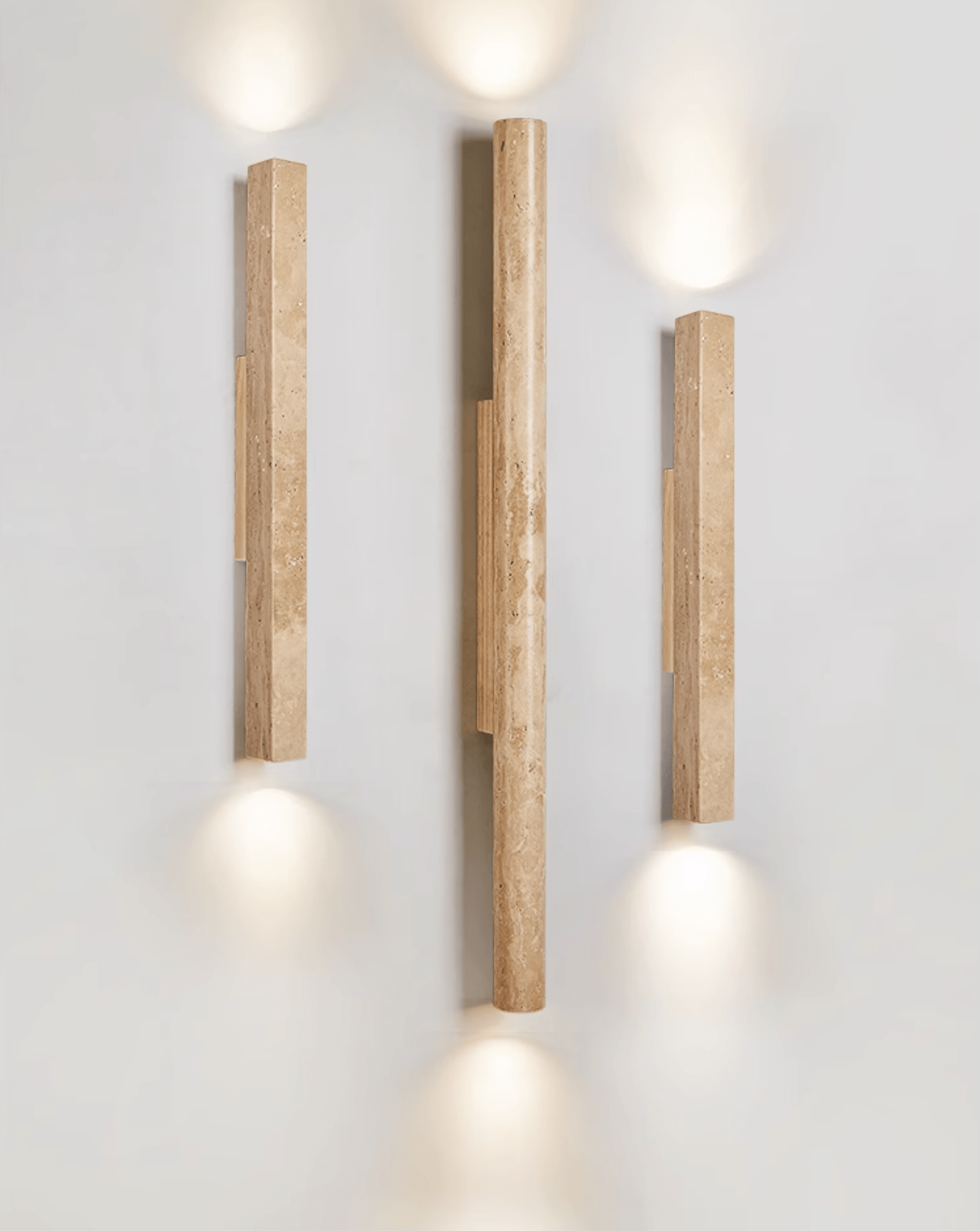Cathais Minimalist Travertine Wall Light - Letslighting