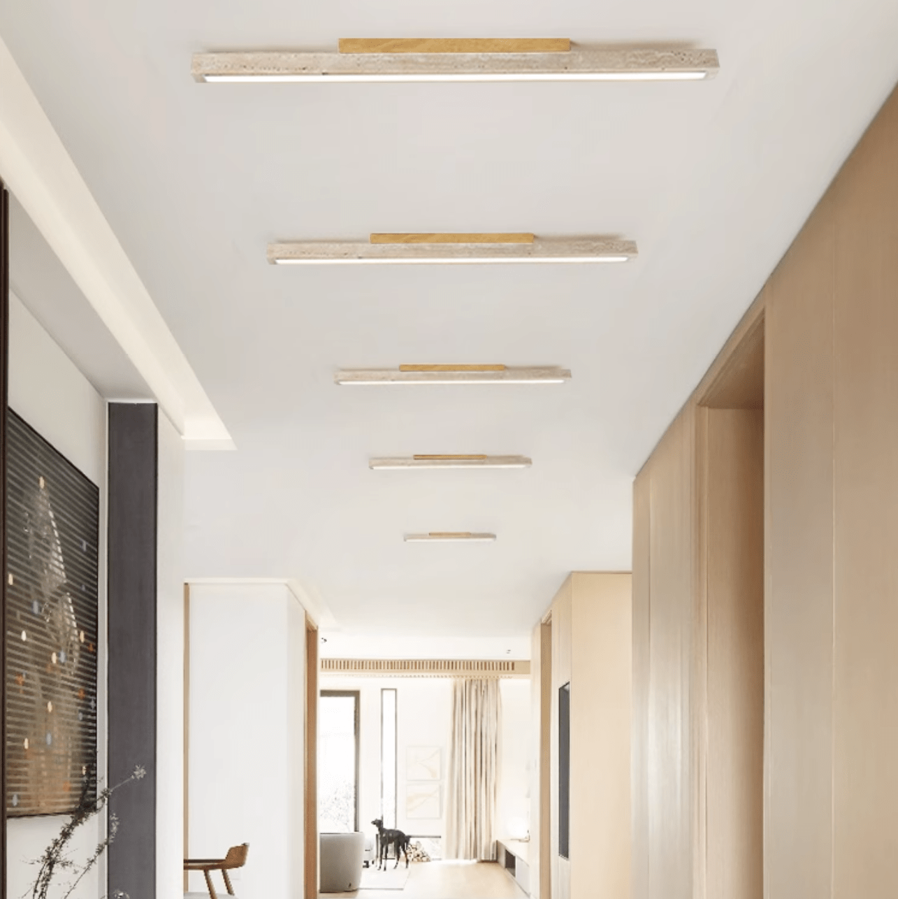 Orvenarae Minimalist Travertine Linear Light - Letslighting
