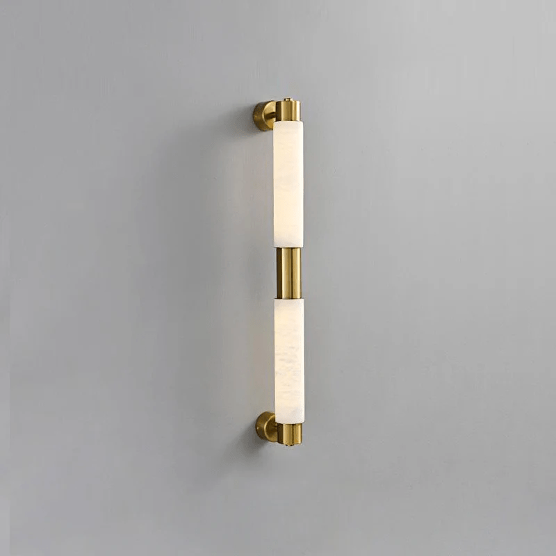 Eurthaeth Alabaster Brass Wall Light - Letslighting