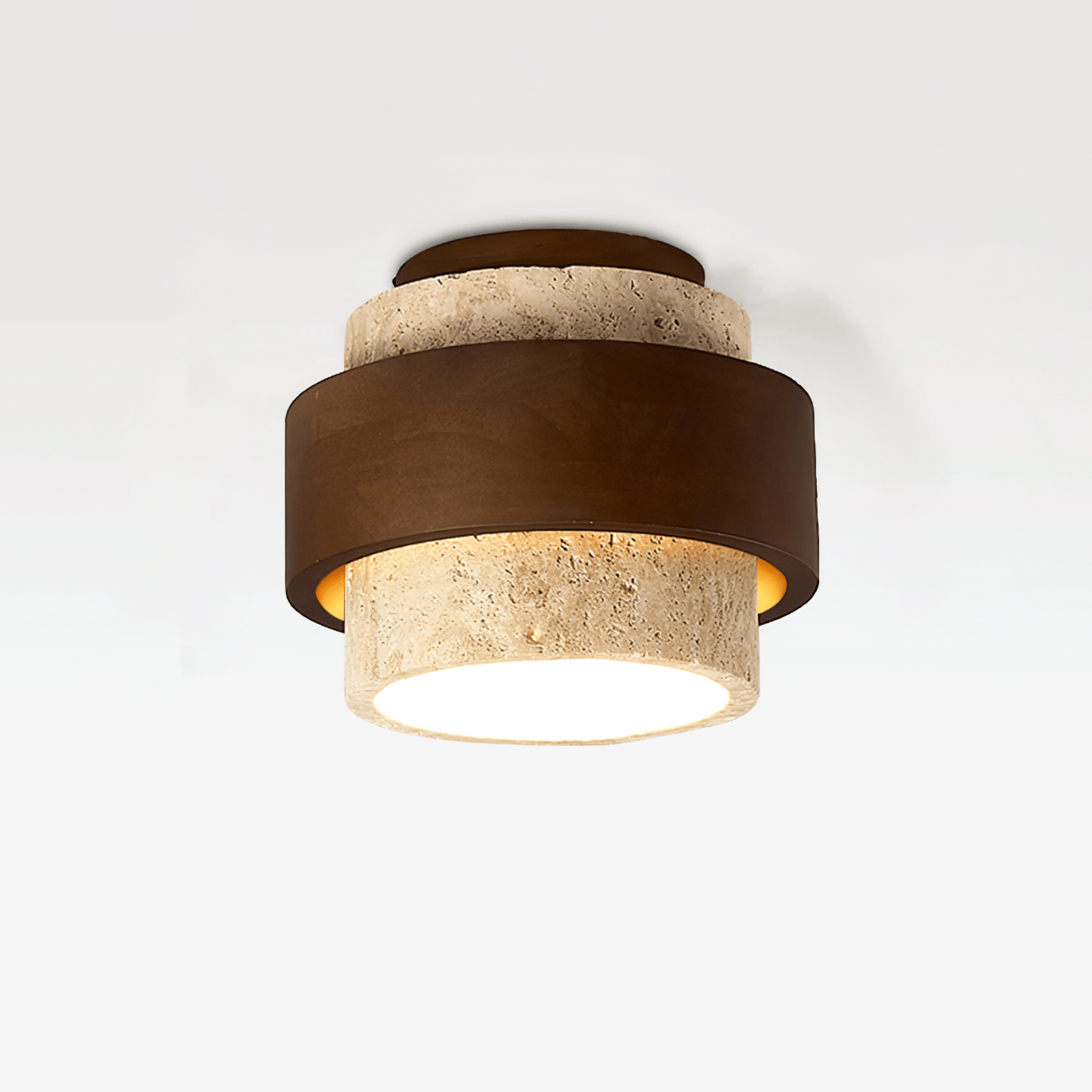 Eltalor Layered Ring Travertine Ceiling Light - Letslighting