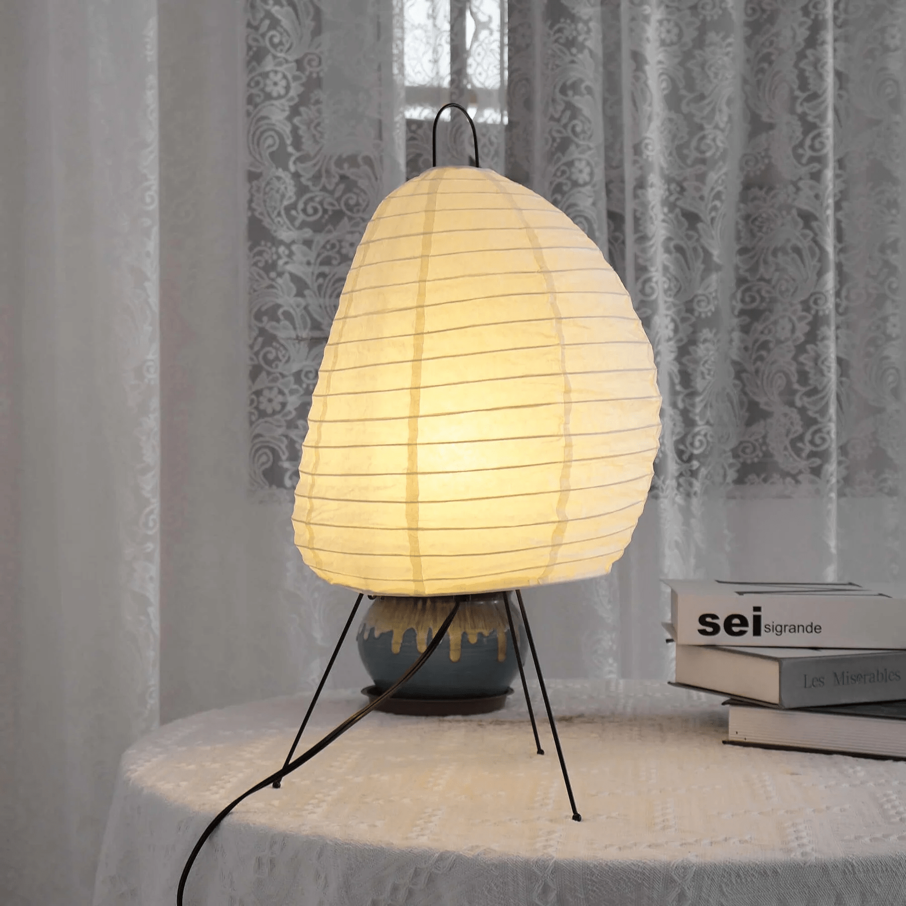 Fletcher Modern Rice Paper Table Lamp - Letslighting