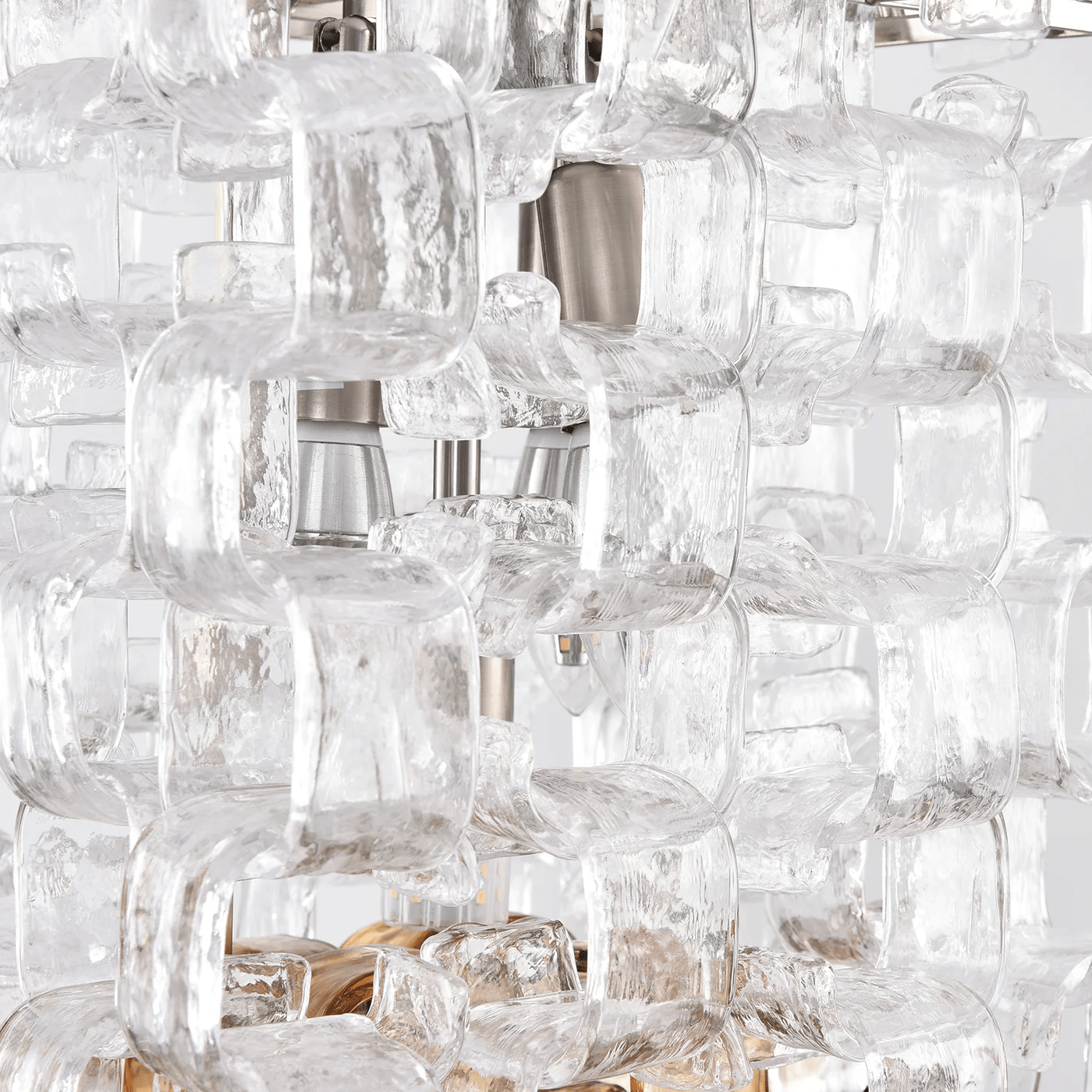 Aurora Chandelier Murano Glass Interlocking Geometric - Letslighting