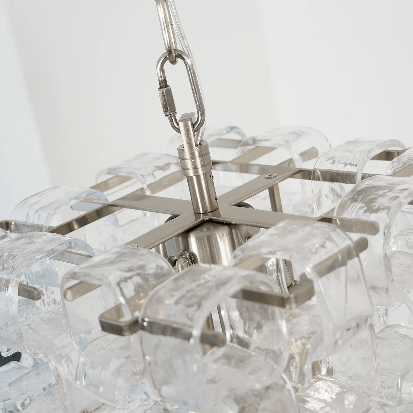 Aurora Chandelier Murano Glass Interlocking Geometric - Letslighting