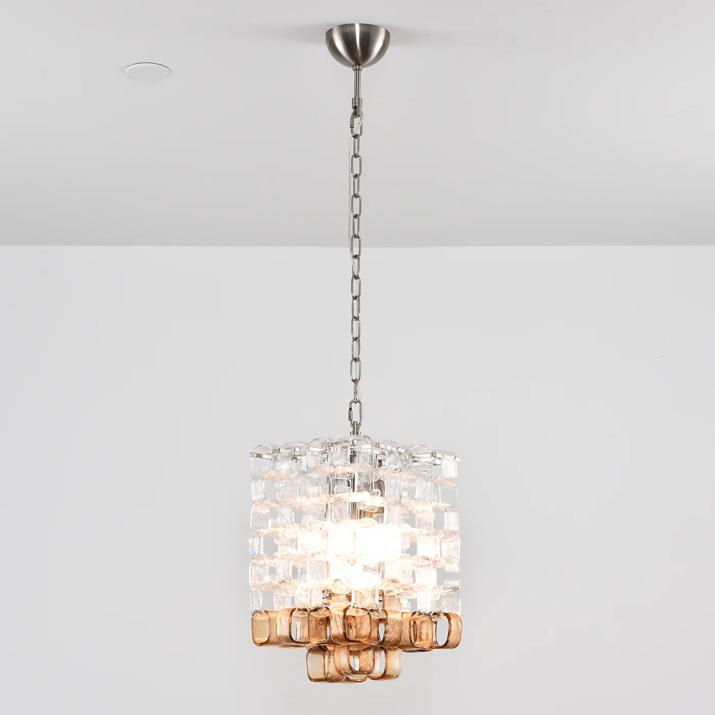 Aurora Chandelier Murano Glass Interlocking Geometric - Letslighting