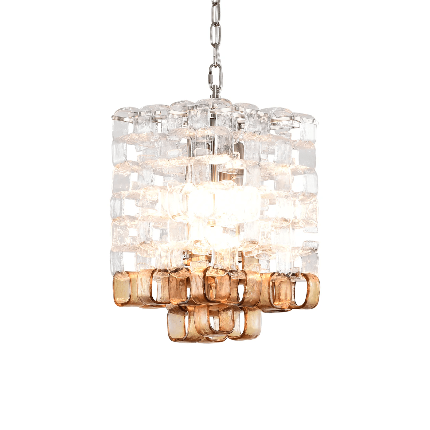 Aurora Chandelier Murano Glass Interlocking Geometric - Letslighting