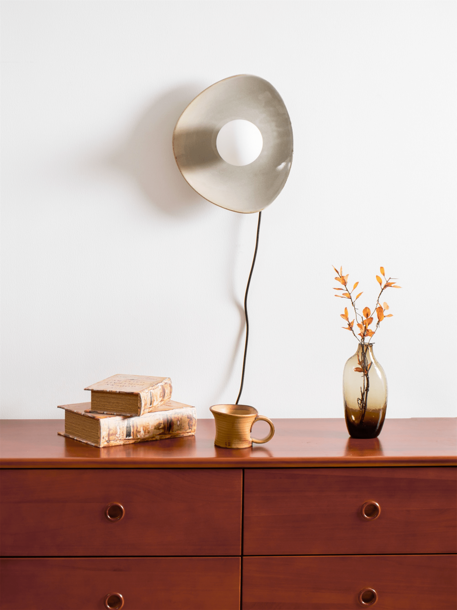 Nancy Pebble Disc Plug-in Ceramics Glass Wall Light - Letslighting