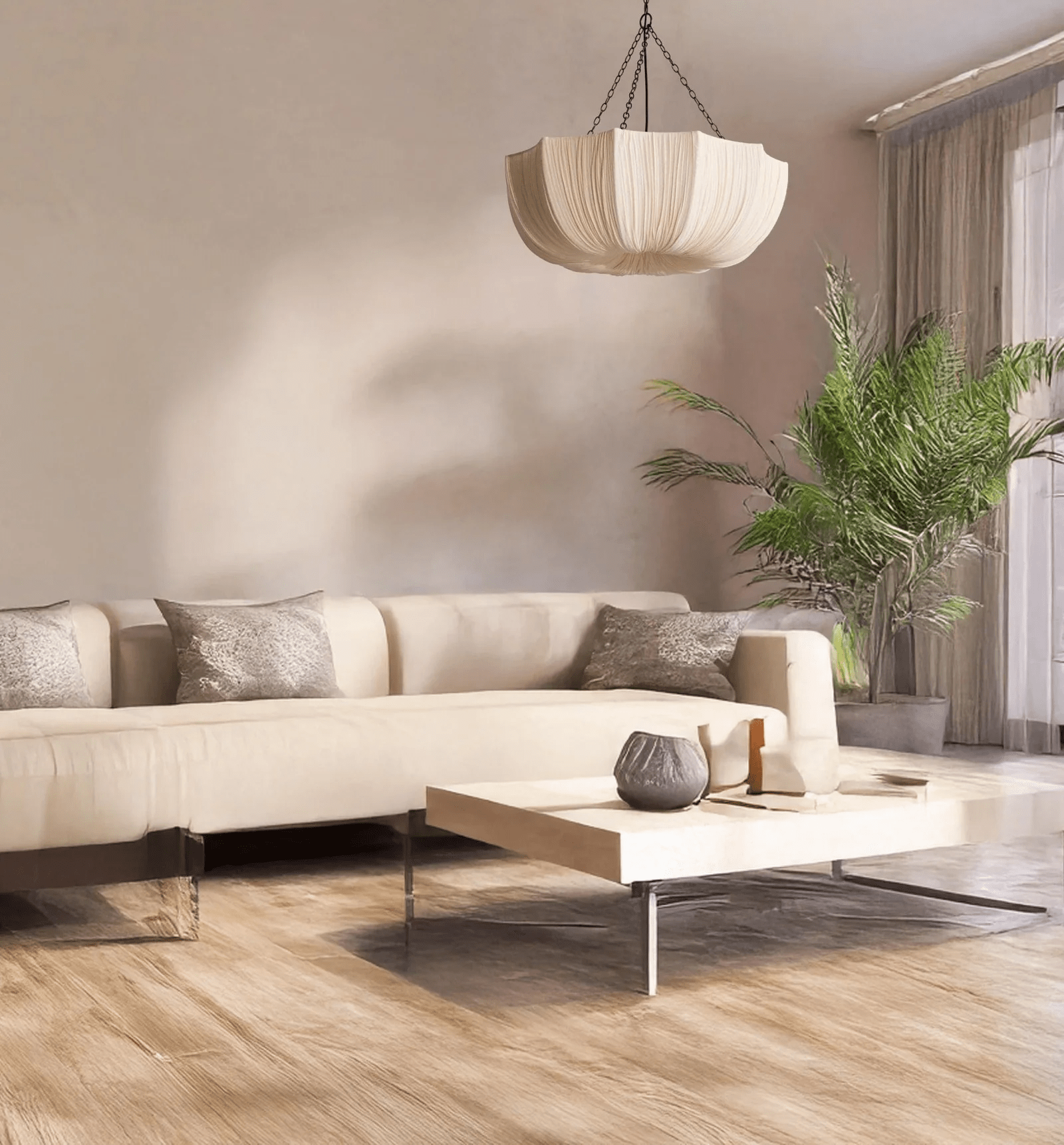 Aurelia Vintage Fabric Pendant Lamp - Letslighting