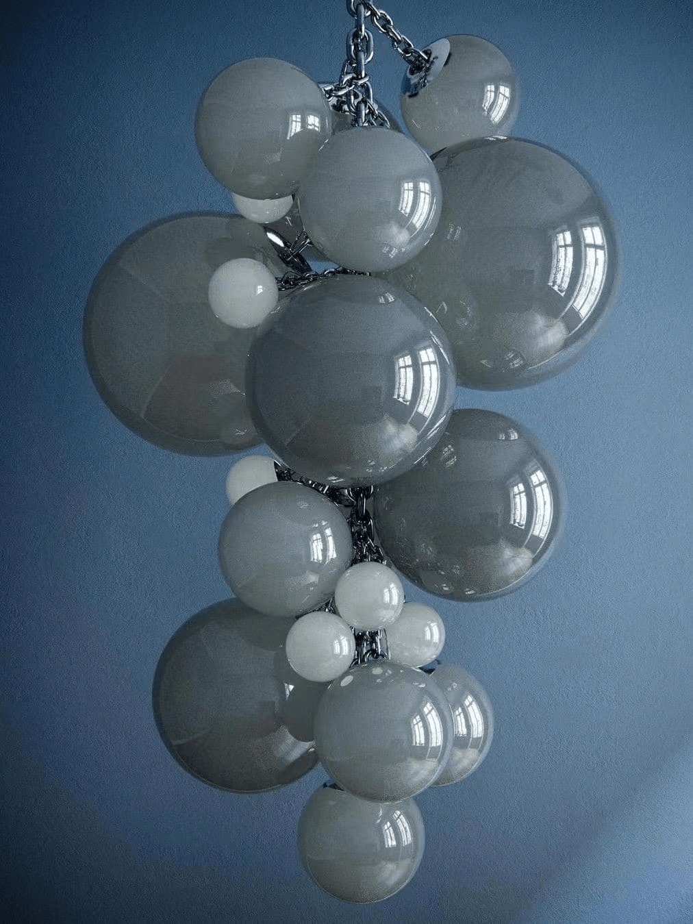 Aurora Chandelier Murano Glass Grape Cluster Art Deco - Letslighting