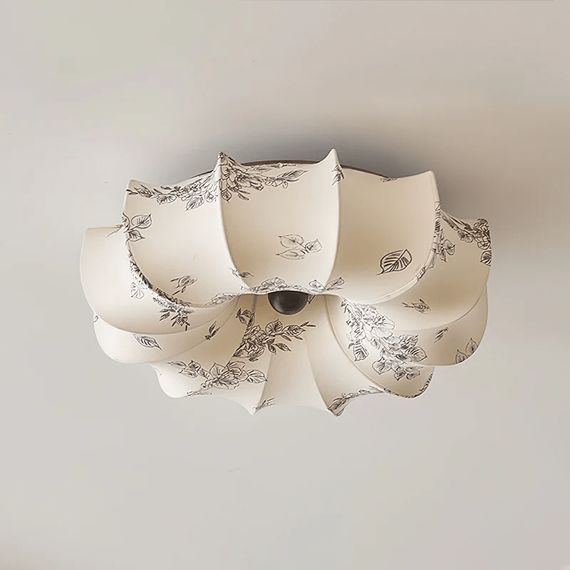 Vivaria Premium Nordic Art Wood Fabric Ceiling Light - Letslighting