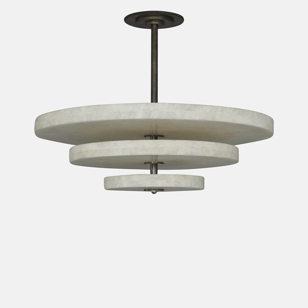 Liora Minimalist Alabaster Pendant Light Chandelier