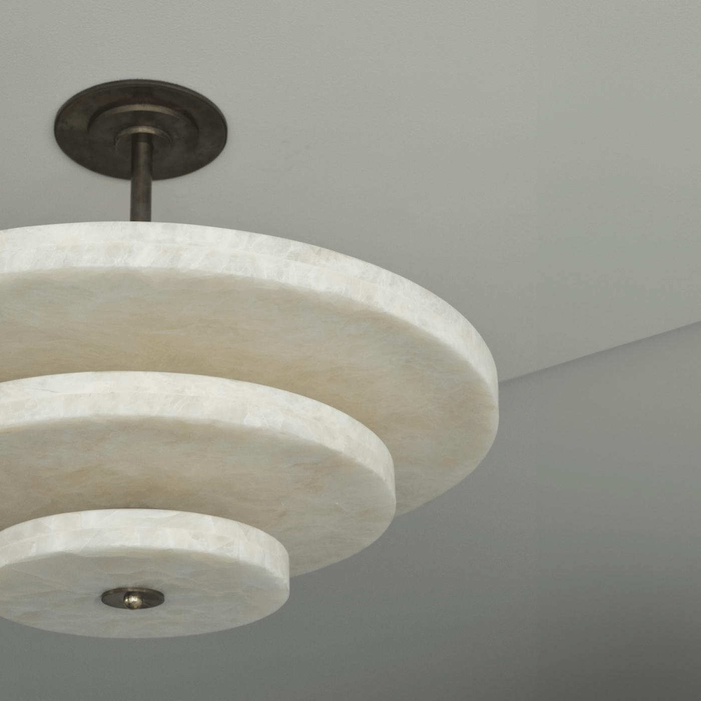 Liora Minimalist Alabaster Pendant Light Chandelier