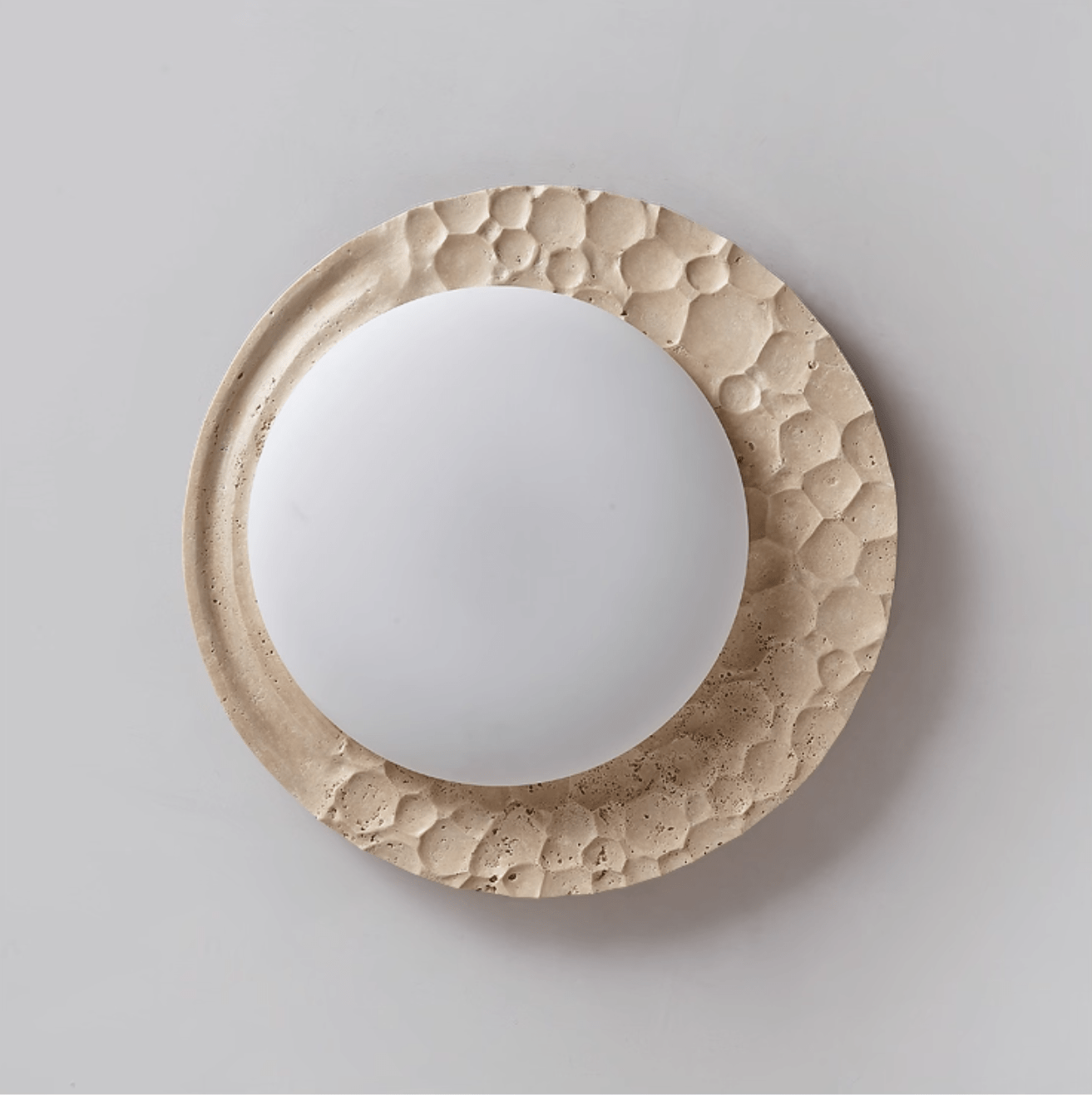 Ivsoris Textured Travertine Ceiling Light